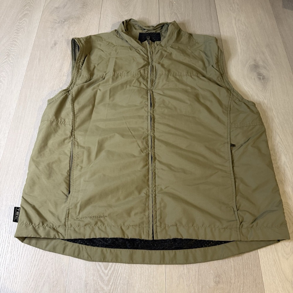 Scottevest Sev Men's Tec Olive Travel Outdoor Tacitcal Multi Pocket Vest XL